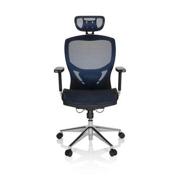 Bureaustoel | Verstelbare Armleuning | Netstof | Blauw |, Huis en Inrichting, Bureaus, Verzenden, Nieuw