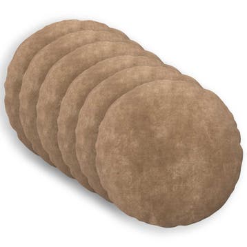 vidaXL Kussen met kussen HEERLEN 6 st Taupe Microfiber, Huis en Inrichting, Verzenden, Nieuw