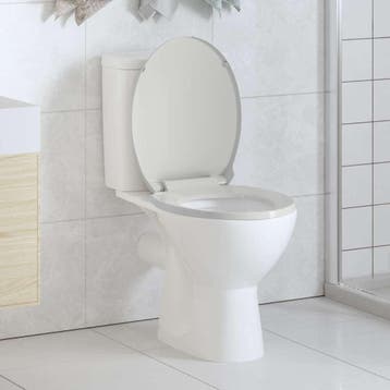 vidaXL Toiletbril soft-close ovaal wit, Verzenden, Nieuw