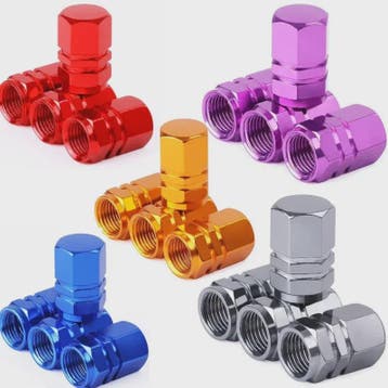 Set Aluminium Ventieldopjes - Universeel voor Auto, Motor, F, Motoren, Verzenden, Nieuw