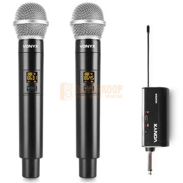 Vonyx WM552 - Dual Wireless Microphone Plug-and-Play Set UHF, Ophalen of Verzenden, Nieuw