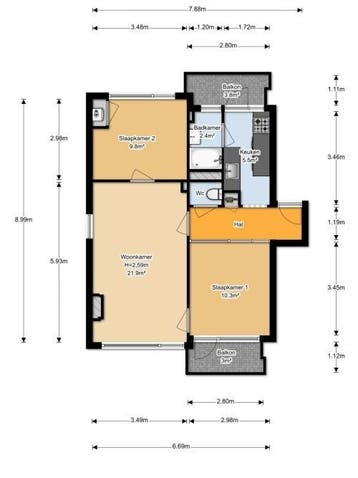 Te Huur 3 Kamer Appartement Generaal S.H. Spoorstraat In Dor, Dordrecht, Direct bij eigenaar, Appartement, Zuid-Holland