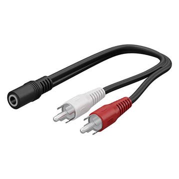 Jack 3.5 mm naar tulp kabel | V  M | Goobay | 20 cm, Verzenden, Nieuw