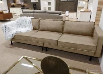 Bankstel Westervoort - rechte banken - Beige, Nieuw, Stof