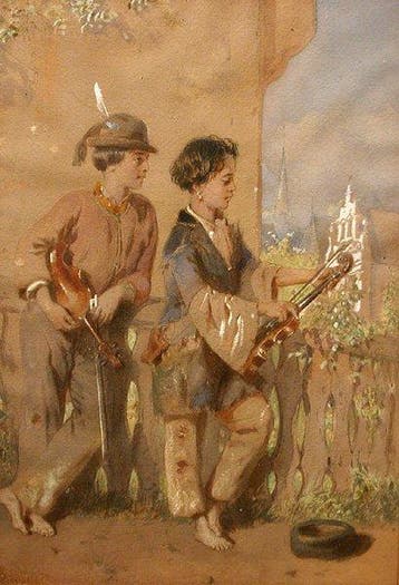 Carl Goebel (1824-1899) - Two young buskers