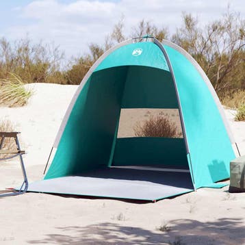 vidaXL Strandtent 3-persoons waterdicht zeegroen, Verzenden, Nieuw, Tot en met 2