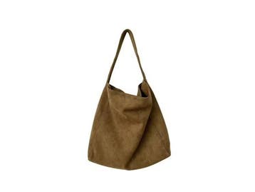 Veiling - Suede schoudertas - lichtbruin, Sieraden, Tassen en Uiterlijk, Nieuw
