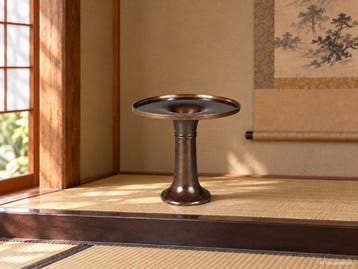 Ikenobo Ichimonji Koperen Ikebana-vaas, 25,2 x 22,2 cm -