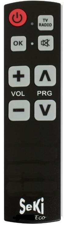 Afstandsbediening Seki Eco zwart, Audio, Tv en Foto, Afstandsbedieningen, Ophalen of Verzenden, Nieuw, Origineel