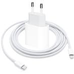 iPhone USB C Lader met iPhone Oplader Kabel 2 Meter, Telecommunicatie, Mobiele telefoons | Telefoon-opladers, Ophalen of Verzenden