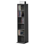 CD DVD kast vakkenkast met 6 planken 90x20x20 cm donkergrijs, Verzenden, Nieuw