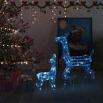 vidaXL Kerstversiering rendierfamilie 160 LEDs blauw acryl, Diversen, Kerst, Verzenden, Nieuw
