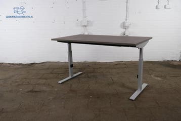 Handmatig verstelbaar bureau Logan eiken ZGAN zilvergrijs, Overige typen, Gebruikt, Verzenden, Overige merken