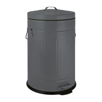 Pedaalemmer retro look - grijs - 12 liter, Huis en Inrichting, Woonaccessoires | Prullenbakken, Verzenden, Nieuw