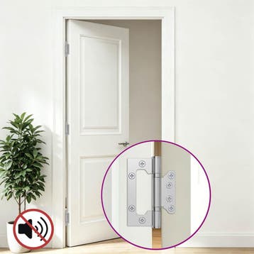 vidaXL Scharnier 4 st 100 x 75 x 13 mm zilver Staal, Verzenden, Nieuw