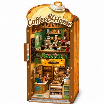 PlayfulMario Coffee & Home Booknook Modelbouw met LED lam..., Verzenden, Nieuw