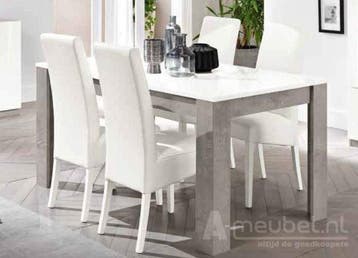 Eettafel Giethoorn Marmer Wit - eettafel, Huis en Inrichting, Tafels | Eettafels, Nieuw, Overige vormen, Overige materialen