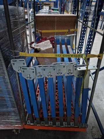 Rollenbaan frame, 80 cm breedte, staal, blauw, gebruikt -, Ophalen of Verzenden, Overige typen, Emtrade NL