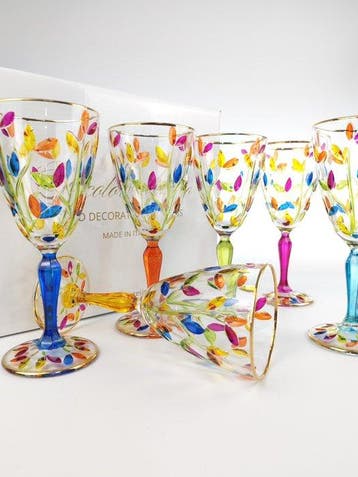 Secoloventesimo - Kelk (6) - Leaves Gold Chalice - 24 kt