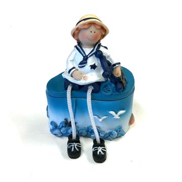 Sieradendoosje Marine / Aqua / Nautical, Verzenden, Nieuw