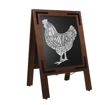 Krijtstoepbord Noir 55x85 cm, Nieuw in verpakking