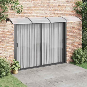 vidaXL Deurluifel 400x100 cm polycarbonaat zwart, Verzenden, Nieuw