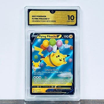 Pokémon Graded card - Flying Pikachu V 006 – Pokémon - GG 10, Nieuw