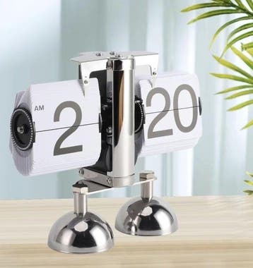Flip klok - Mid-century modern Staal - 2026 - flipklok