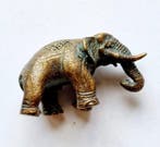 Oud-Indochina Brons Olifanten Talisman - 30 mm