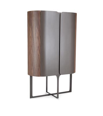 Veiling - Wandkast Walnoot - 160cm - Notenhout bruin - Bronz, Nieuw