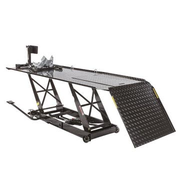 Extra brede heftafel hydraulisch met inrijklem voor motor, Ophalen of Verzenden, Nieuw
