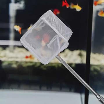 Verstelbaar Aquarium Visnet met Lange Steel - Vangen & Reini