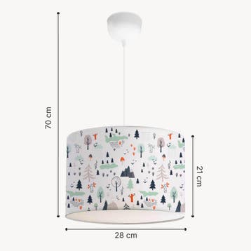 Kinder hanglamp Rugby wit met boommotief lux.pro, Verzenden, Nieuw