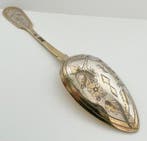 Tafelservies - .875 (84 Zolotniki) zilver - Lepel met, Antiek en Kunst