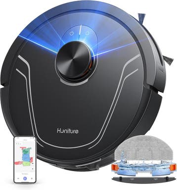 HONITURE Robotstofzuiger met dweilfunctie, 5000Pa ultrasterk, Verzenden, Zo goed als nieuw