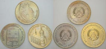 3 x 5 Mark 1983 A Gedenkmunten duitse Demokratische Republik, Postzegels en Munten, Verzenden