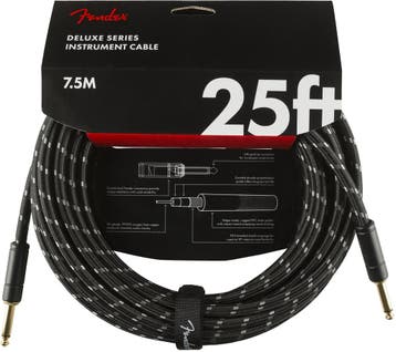Fender Deluxe instrument kabel 7.5m zwart tweed, Verzenden, Nieuw