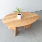 Nieuw - Eikenhouten salontafel organische vorm, Huis en Inrichting, Tafels | Salontafels, 100 tot 150 cm, Modern interieur, Eikenhout