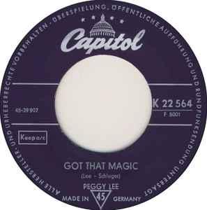 vinyl single 7 inch - Peggy Lee - Got That Magic / A Dood..., Verzenden, Zo goed als nieuw, 7 inch, Pop