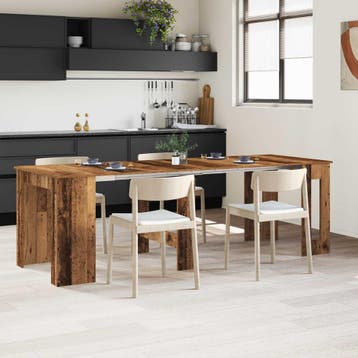 vidaXL Eettafel 240 x 85 x 75 cm Bewerkt hout Oud hout, Huis en Inrichting, Tafels | Eettafels, Verzenden, Nieuw