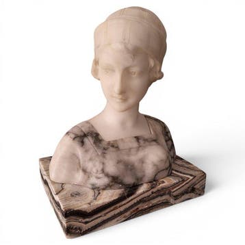 Richard (Riccardo) Aurili - Beeld, Art Deco female bust - 25