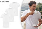 2dekans | Milanoro – Set van 3 Zachte Bamboe T-Shirts – Wit, Ophalen of Verzenden, Zo goed als nieuw, Wit, Milanoro