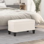 vidaXL Bankje 70x35x41 cm kunstleer crèmekleurig, Huis en Inrichting, Banken | Bankstellen, Verzenden, Nieuw, Leer, Minder dan 150 cm