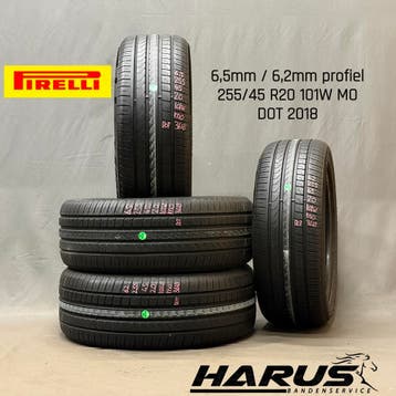 255/45/20 101W MO Pirelli zomerbanden 6,5/6,2mm profiel 4X, Auto-onderdelen, Banden en Velgen, Gebruikt, 255 mm, Ophalen of Verzenden