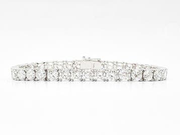 Tennis armband - 14 karaat Witgoud - 16.90ct. tw. Diamant