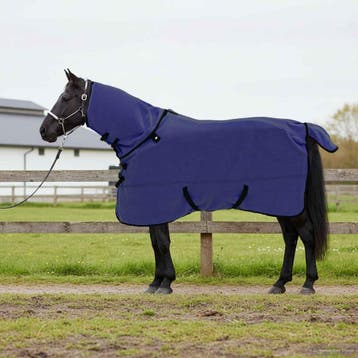 vidaXL Paardendeken Marineblauw 145 cm Polyester Fleece, Dieren en Toebehoren, Verzenden, Nieuw