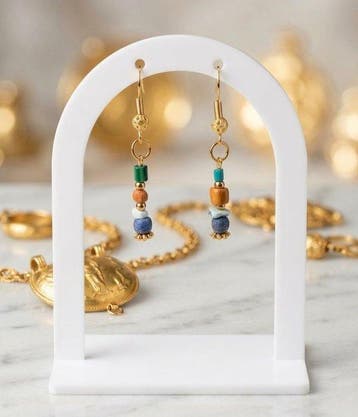 Oud-Egyptisch Verguld Hangoorbellen - Lapis