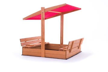 Houten Zandbak 120x120 | Rood Dak | Nieuw | Scherpe Prijs, Tuin en Terras, Zand, Ophalen of Verzenden, Nieuw, Speelzand
