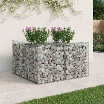 vidaXL Gabion Verhoogd Bed 100 x 100 x 60 cm Gegalvaniseerd, Verzenden, Nieuw, IJzer