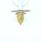 Ring - 14 karaat Geel goud - 5.01ct. tw. Geel Diamant (Fancy, Nieuw